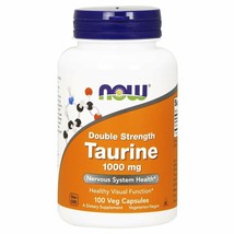 NOW Supplements, Taurine 1,000 mg, Double Strength, Nervous System Health*, 1... - £11.57 GBP