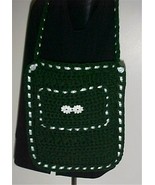 Dark Green/White Hand Crochet Shoulder/Cross Bag NEW - £11.00 GBP