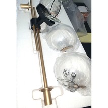 Bathroom Light Fixture Wall Mount Brass 3 Clear Glass Globe Lights Mount 32in - £29.49 GBP