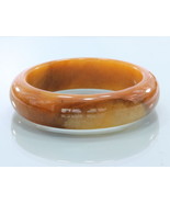58.4 mm Burma Carnelian Peach Orange Chalcedony Stone Bangle Bracelet 7.... - £40.24 GBP