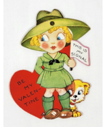 1940&#39;s Cute Girl Hat Tipping &amp; Googly Eye Valentine - $17.65 CAD