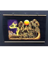 Stunning Hand-Painted Black Velvet Artwork - Arabian Woman with Egyptian... - $2,185.50 MXN