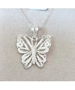 Beautiful Tarakashi Filigree Sterling Silver Butterfly Pendant 2.90 Gram... - £19.19 GBP