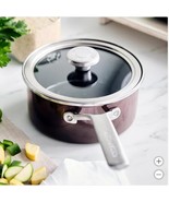 Merten &amp; Storck Saucepan Dark Red 2QT Lid Steel Core Enameled Oven  Safe - $89.99