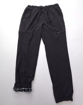 Eddie Bauer Polar Fleece Lined Cargo Jogger Pants Womens 8 Black Hiking Warm 29 - £11.54 GBP