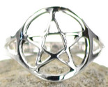 Silver Plated Brass Pentagram Ring Size 10 - £53.27 GBP