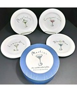 Pottery Barn 7 3/4&quot; Cocktail Plates Assorted Martini Plates Set Of 4 NIB - £19.06 GBP