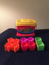 Fisher Price Shape Sorter, Replacement parts, Bucket, Lid. 12 shapes, 2006 - £3.93 GBP