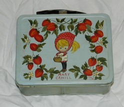 Rare Vintage Collectible 1968 MARY CAHILL Lunch Box with Girl and Strawb... - $55.78