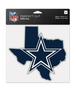 DALLAS COWBOYS STATE SHAPED LOGO PERFECT CUT 8&quot;X8&quot; DIE CUT DECAL NEW  &amp; ... - £5.03 GBP