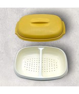Tupperware 1273 1274 1275 Harvest Gold Microwave Vegetable Rice Steamer ... - $354.39 MXN