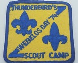 Vintage Patch Cub Scouts Thunderbird&#39;s Webelos Day Scout Camp 1974 3 1/8&quot; - £10.06 GBP