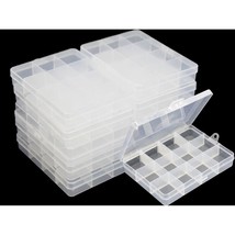 10 Packs Plastic Organizer Box 12 Grids Clear Storage Container Jewelry ... - $25.99