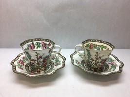 VINTAGE Coalport CHINA Indian SUMMER Pattern SET OF 2 Large COFFEE Cups ... - $60.58