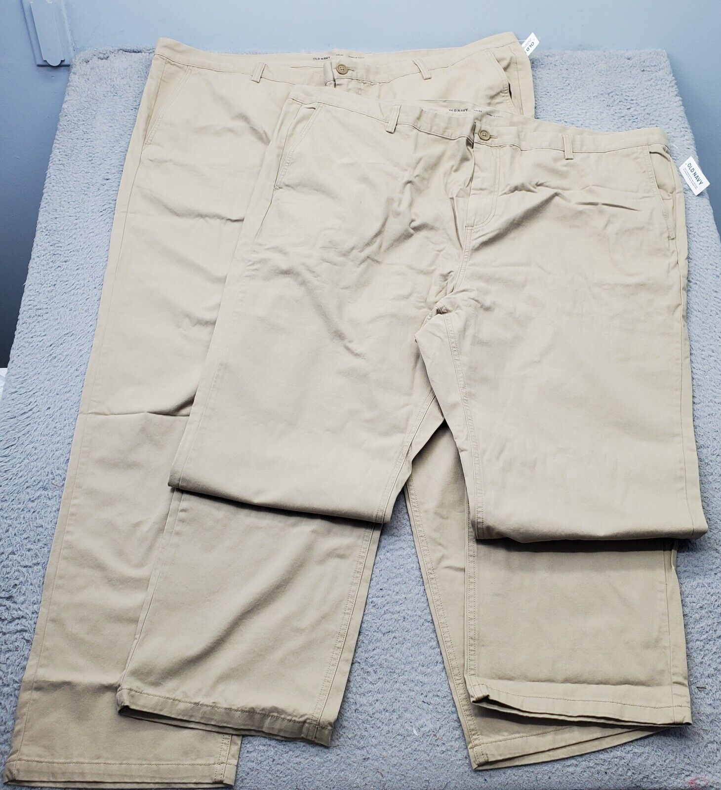Old Navy Lot of Two Chino Pants Men&#39;s 52x32 Brown Straight Fit Comfort W... - $26.24