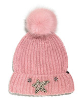 Victoria&#39;s Secret Winter Angel Sparkling Star Hat Light Pink BNWTS - $24.74