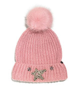Victoria&#39;s Secret Winter Angel Sparkling Star Hat Light Pink BNWTS - £19.45 GBP