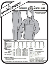 Men&#39;s Rainer Wind &amp; Rain Suit Coat Jacked Pants #134 Sewing Pattern gp134 - $12.00