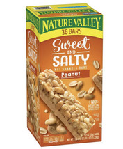 72ea Nature Valley Sweet Salty Nut Bars Peanut Butter Coated Granola Snack - £30.38 GBP