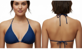 Raisins Summer Solstice Cut-out Embroidered Bikini Halter Top (L) MSRP $... - $14.84