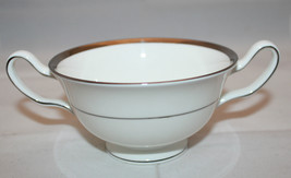 Wedgwood Gloucester Bone China White Silver Rimmed Footed Soup Cup  Engl... - $36.09