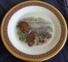 Gorgeous Boehm Lenox Woodland Wildlife Porcelain Plate – Beavers – 1977 ... - $98.99