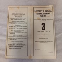 Kentucky &amp; Indiana Terminal Railroad Employee Timetable No 3 1980 - $19.95