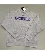 NWT Adidas LSU Tigers Athletic Dept Sweatshirt Gray Purple Stripes Size ... - £29.86 GBP