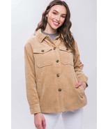 Love Tree Corduroy Button Up Jacket with Sherpa Inside - $48.55 CAD