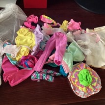 Bag Of Doll Clothes 35 Items, Barbie And Baby Doll Items  - $5.94