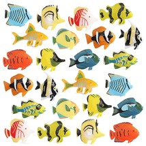 24Pcs Tropical Fish Toys, Plastic Sea Creatures Figurines Set, Education... - £17.30 GBP
