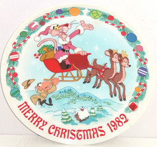 1982 Pink Panther Collector Plate Sleigh Ride Royal Orleans Vintage Christmas - £39.07 GBP