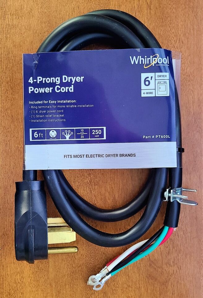 Industrial Grade Power Cord Replacement for Dryer 4 Prong 6ft FSP PT600L... - $12.00