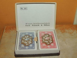 NEW Ferd Piatnik & Son Playing Cards Patience 119 Two Decks Complete Boxed Vintg - $35.99