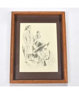 GLEN BANSE Humphrey Bogart Lithograph - Pencil Drawing Vintage 1975 - $106.91