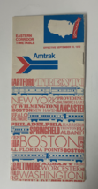 Amtrak Eastern Corridor Timetable September 10  1972 - £13.98 GBP