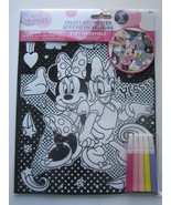 Disney Minnie Mouse Daisy Duck Velvet Art Poster 8&quot; x 10&quot; 5 Markers Pkg ... - £3.10 GBP
