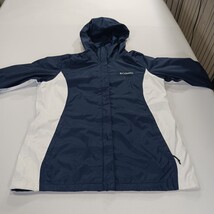 Columbia RL2436 Jacket Women L Blue/White Arcadia II Omni-Tech Rain Shell Hooded image 15