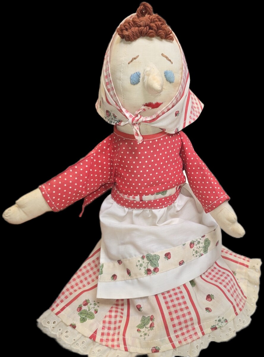 Handmade Plush Doll Vintage  European Granny German Swedish Item image 2