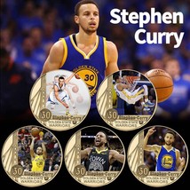 Stephen Curry Basketball Player 5 Coins with Gift Box - £29.12 GBP