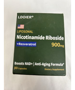 Nicotinamide Riboside+Resveratrol NAD+ Supplement 900mg Anti-Aging 80 ca... - $17.74