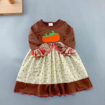 NEW Boutique Pumpkin Girls Ruffle Sleeve Dress 12-18 M 2T 3T 4T - £6.38 GBP