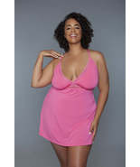 Plus Size Pink 1 Pc Mini-length Babydoll - £27.97 GBP