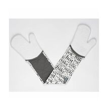 Zeal Hot Print Design Double Oven Glove White  - $105.00