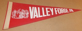 Valley Forge PA. Vintage Red &amp; White Pennant Banner 18&quot; x 7 3/4&quot; 133L - £15.52 GBP