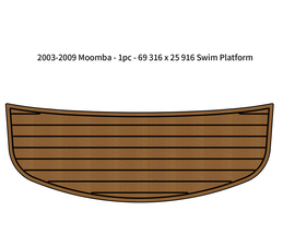 2003-2009 Moomba 1pc-69 3/16 x 25 9/16Inch Swim Platform Boat EVA Teak Floor Pad - £224.61 GBP