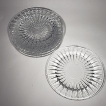 Lot of 6 Val St Lambert Clear Glass Crystal 7.75&quot; Salad Plates Discontinued - £157.28 GBP