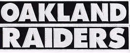 OAKLAND RAIDER 2x12 SEW ON PATCH NFL FOOTBALL JERSEY BIKER JACKET SHIRT  - £20.50 GBP