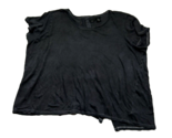 Tahari Women Linen Top Gray Plus Size 3X  Button Back  Short Sleeve - $17.75