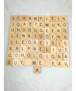 Wooden Scrabble Tiles Eighty-One Total Letters Replacements Crafting Dec... - £6.71 GBP